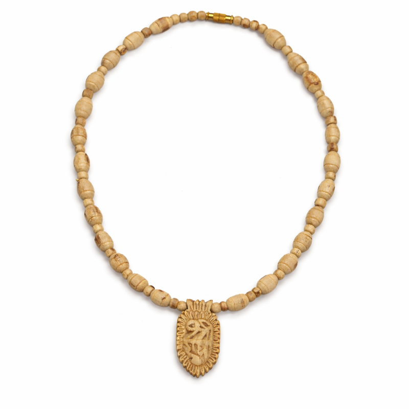 Shri Radha Naam Tulsi Necklace – Original Natural Tulsi Wood Mala