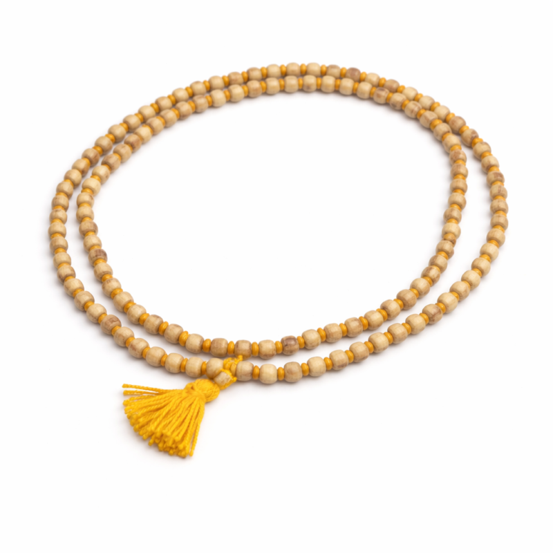 Natural Tulsi Beads Mala – 2 Round (109 Beads) | Divine Japa & Daily Wear