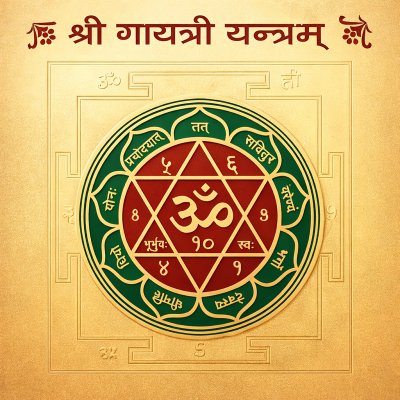 Shri Gayatri Yantra (9x9 Inch) – Wisdom, Protection & Positive Energy 🌸 श्री गायत्री यंत्र – ज्ञान, सफलता और सुरक्षा के लिए