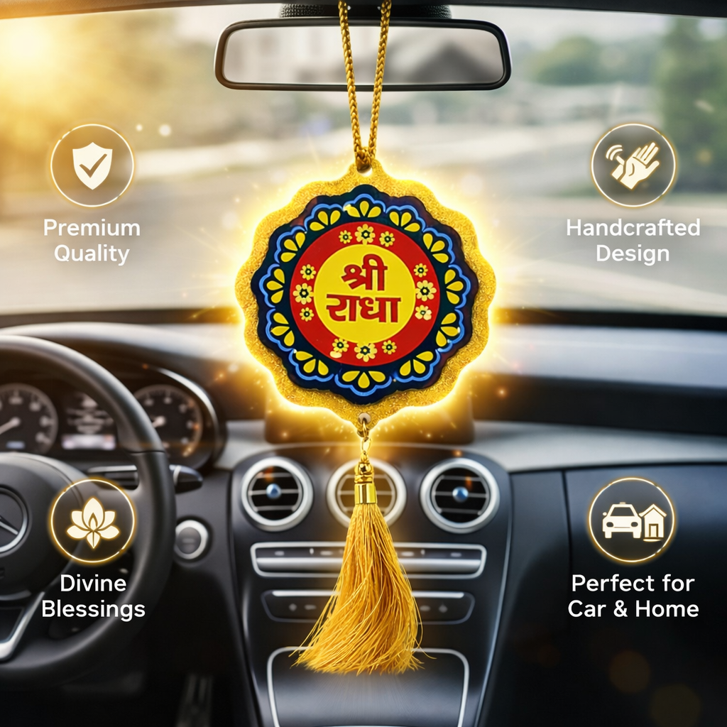 Shri Radha Ji Hanging – Car & Home Decor - Image 2