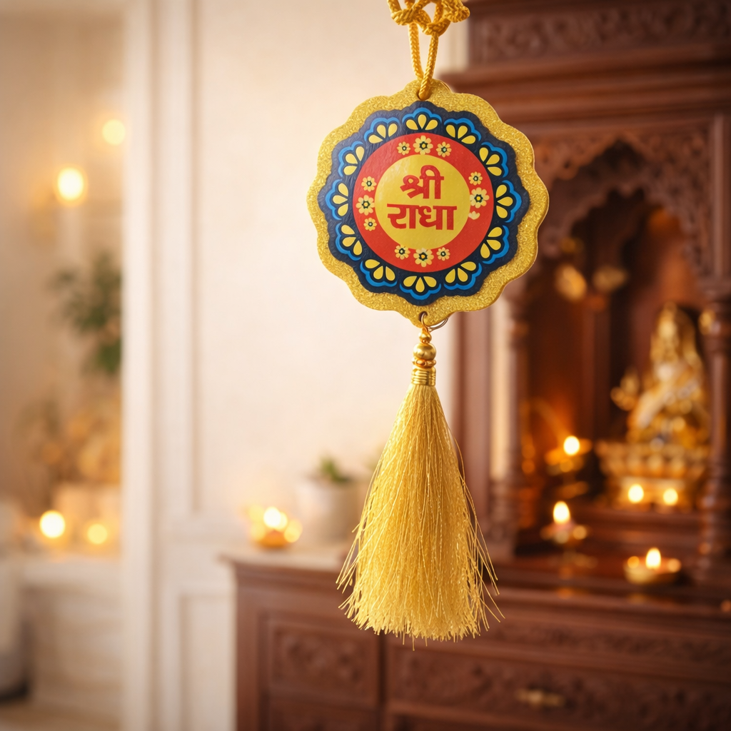Shri Radha Ji Hanging – Car & Home Decor - Image 3