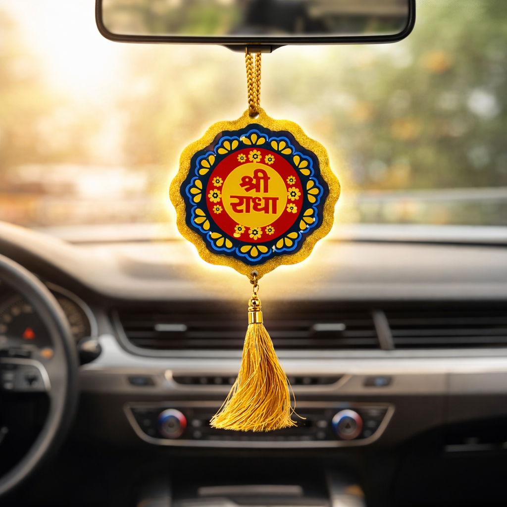 Shri Radha Ji Hanging – Car & Home Decor - Image 4