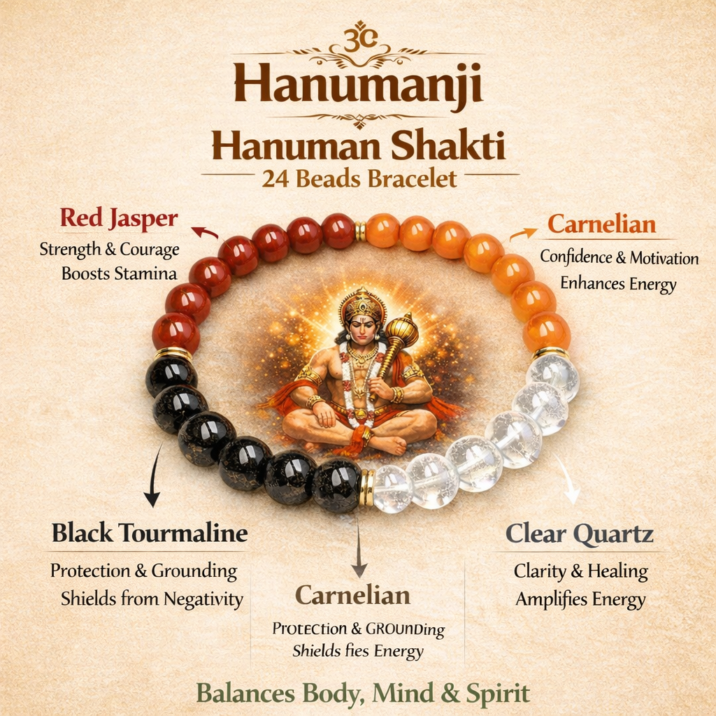 Hanuman Shakti 24 Beads Bracelet - Image 3
