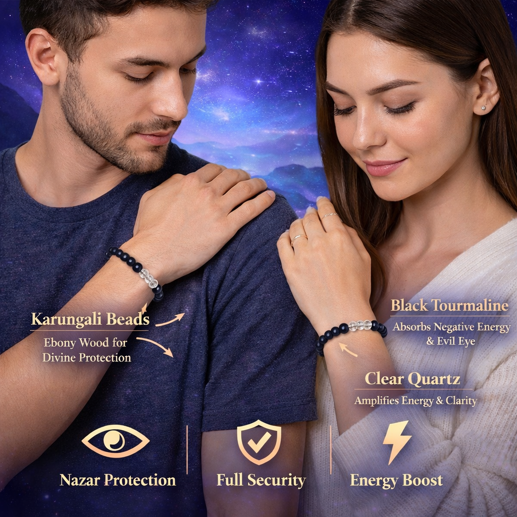 Karungali spiritual bracelet worn by man and woman