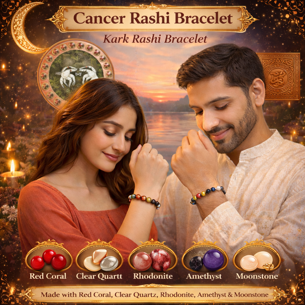 Cancer Rashi Bracelet – Natural Gemstones - Image 3