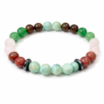 Taurus Rashi Bracelet with multicolour gemstone beads by Krishvaya