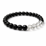 Divya Raksha Karungali Bracelet – 8mm 24 Beads with Black Tourmaline & Clear Quartz