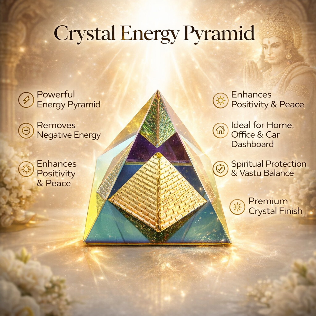 Crystal Energy Pyramid for home and office décor