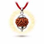 3 Mukhi Rudraksha pendant with red thread
