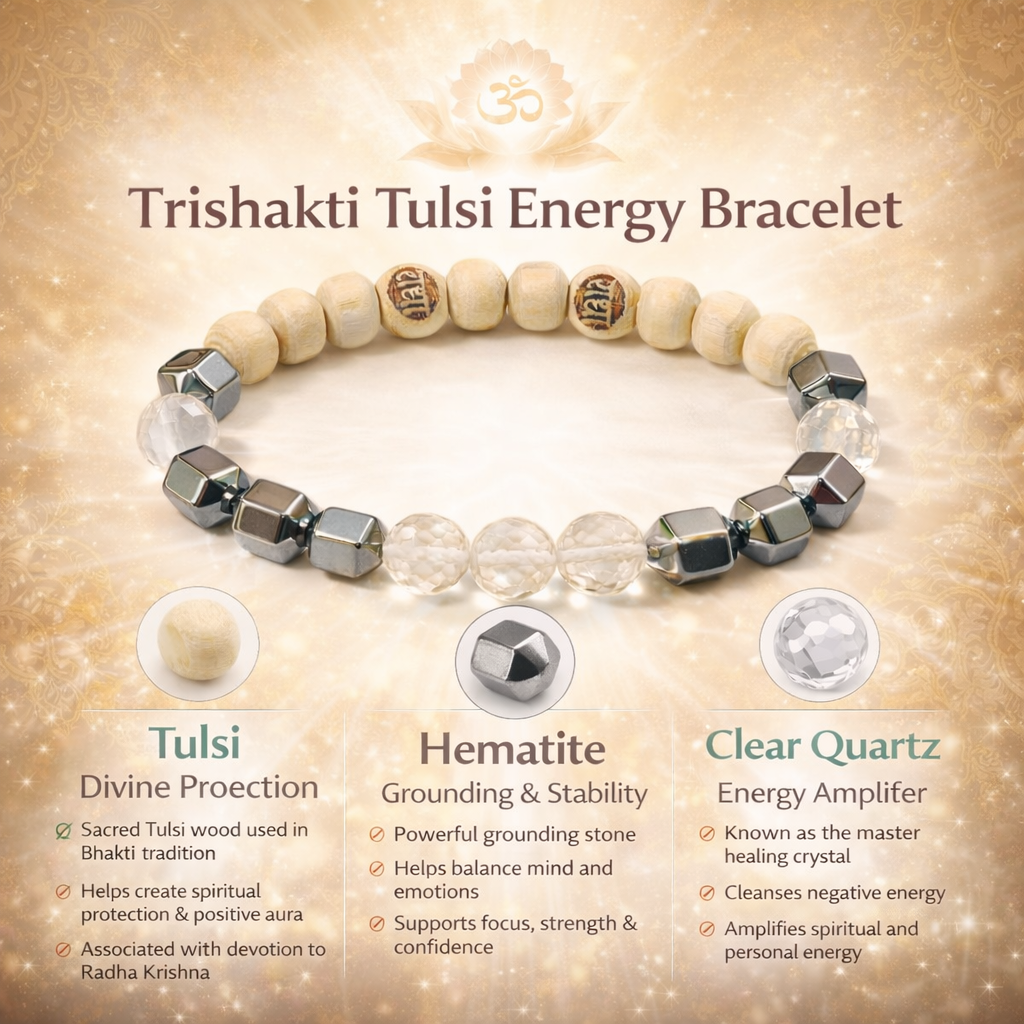 Trishakti Tulsi Energy Bracelet spiritual design