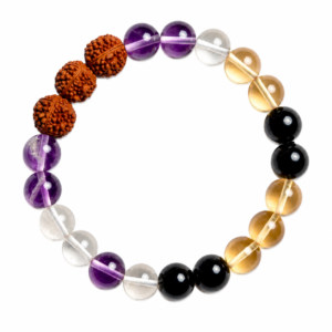Mahamrityunjaya Raksha Bracelet with Rudraksha and gemstones