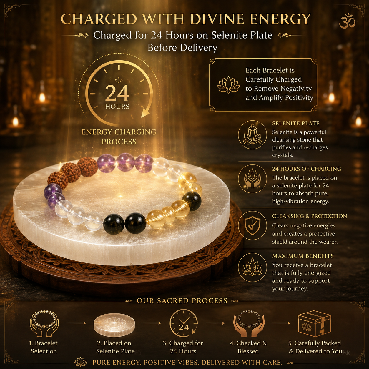 Mahamrityunjaya bracelet spiritual charging process