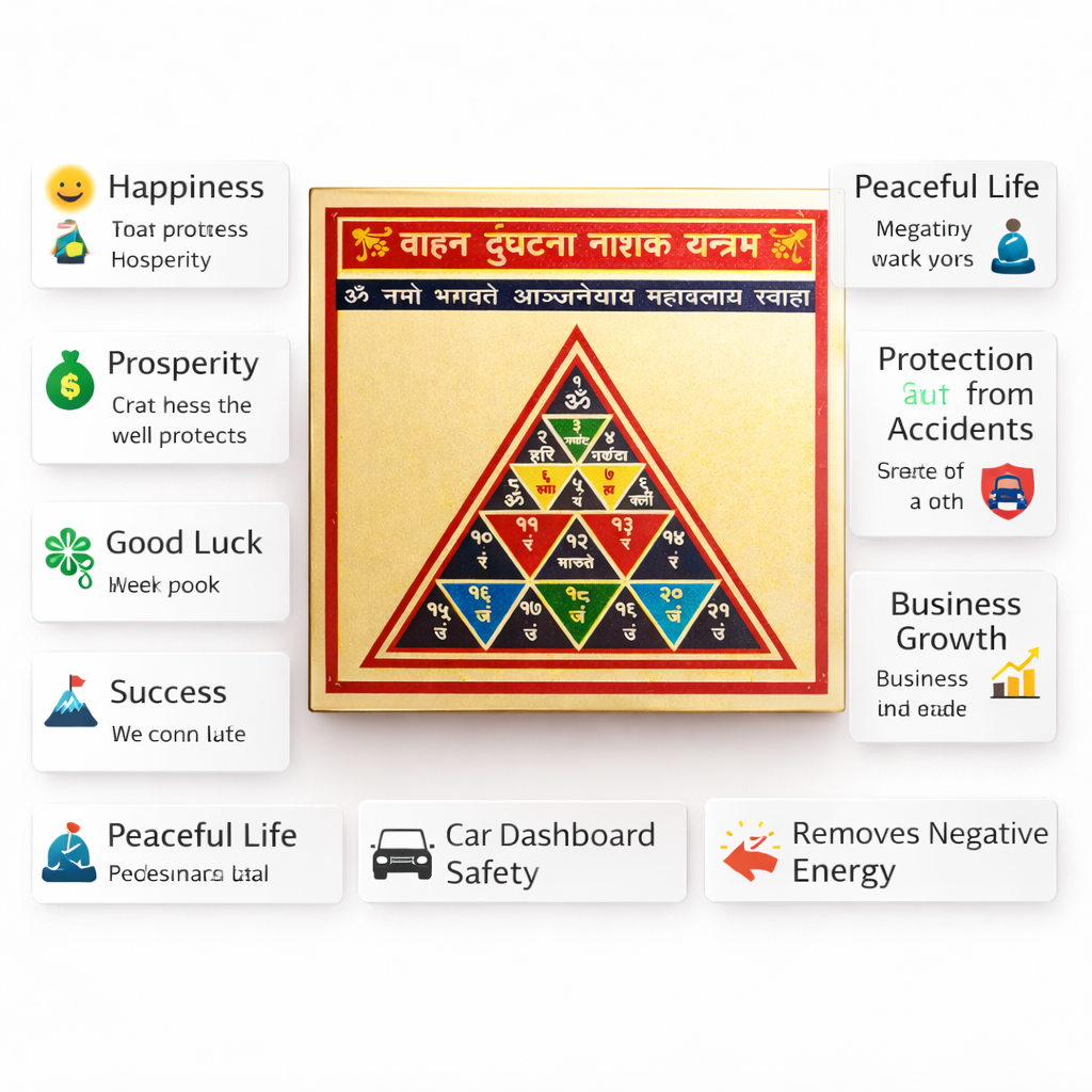 Maruti Yantra Traditional Triangular Religious Design