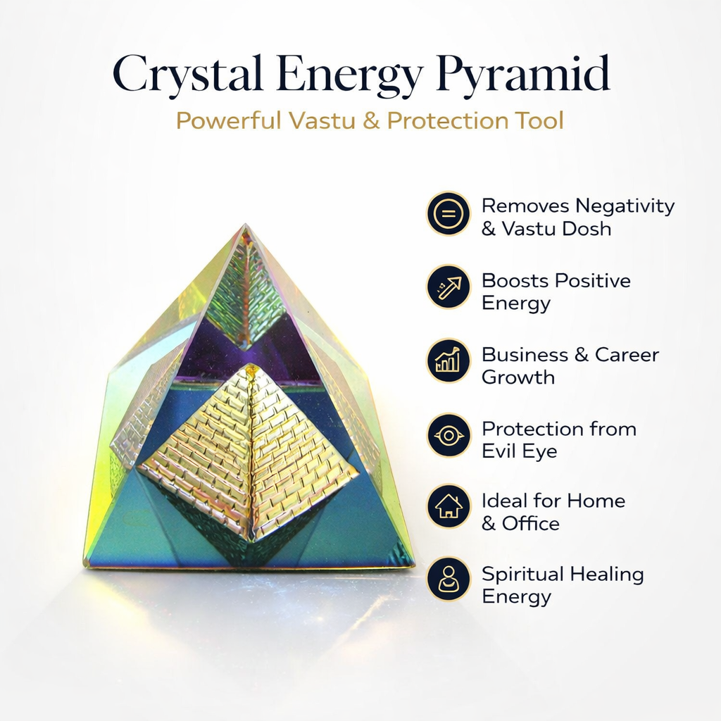 Crystal Energy Pyramid decorative design